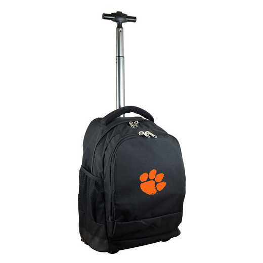 CLCLL780-BK: NCAA Clemson Tigers Wheeled Premium Backpack